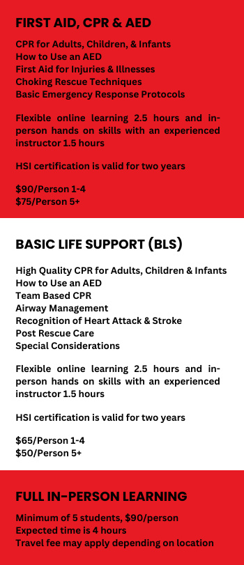 First Aid, CPR & AED Training with Welcome Home Care